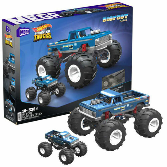 Mattel HHD20 MEGA Hot Wheels Bauset Bigfoot Monster Truck mit 538 Teilen