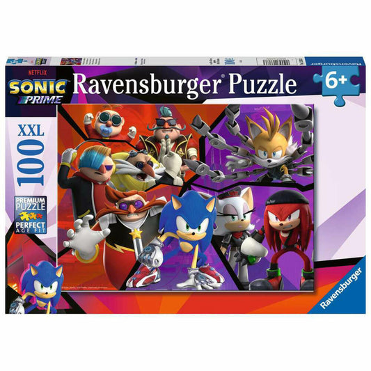 Ravensburger Kinderpuzzle Nichts kann Sonic aufhalten, Kinder Puzzle, Puzzles, 100 Teile XXL, ab 6 Jahren, 13383