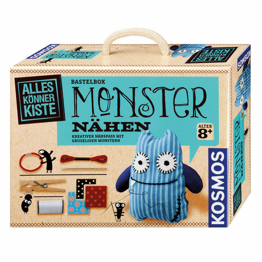 KOSMOS AllesKönnerKiste Monster nähen, Bastelbox, Nähspaß mit Monstern, ab 8 Jahren, 604080