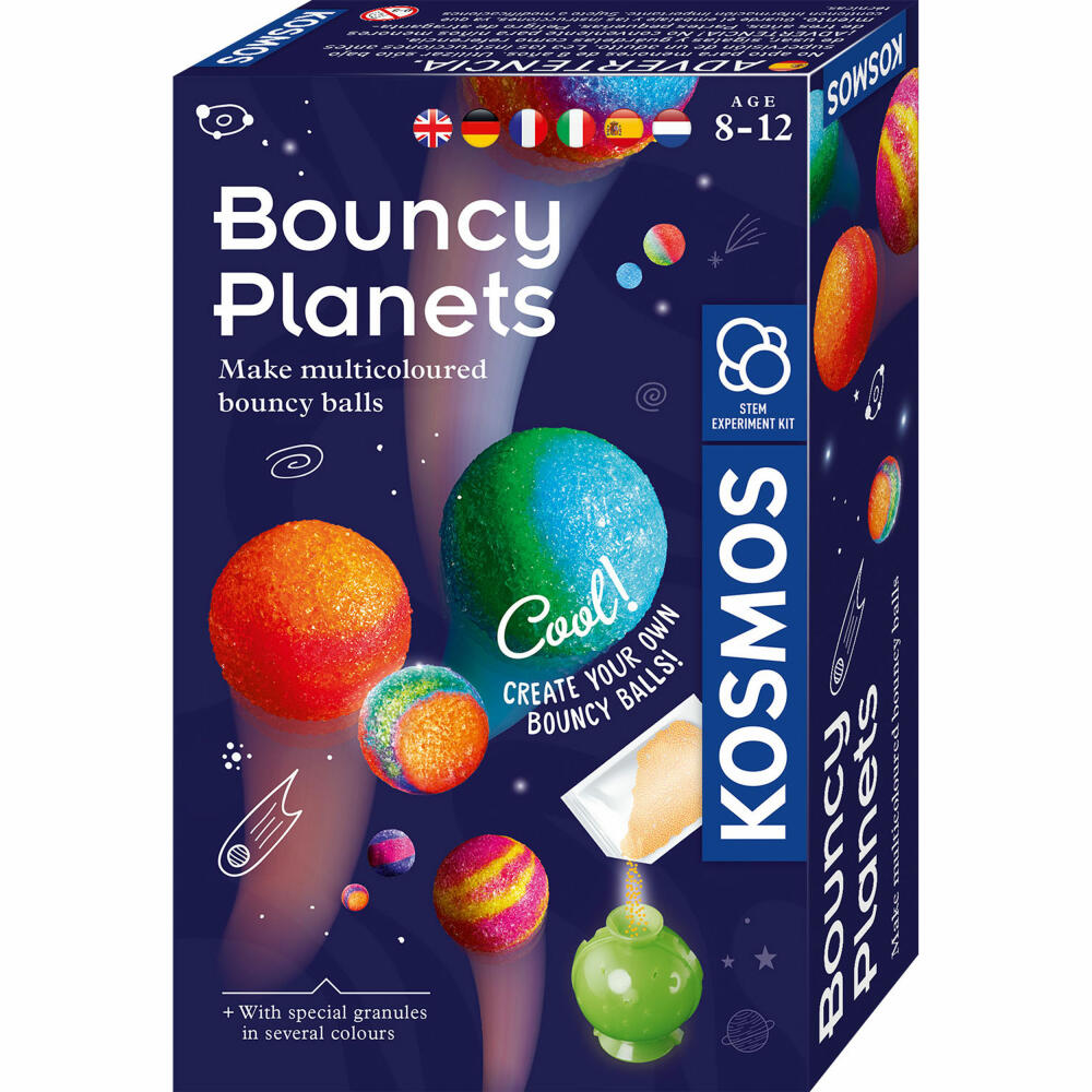 KOSMOS Flummi-Planeten / Bouncy Planets, Experimentierkasten, Kinder, Mehrsprachig, 616960