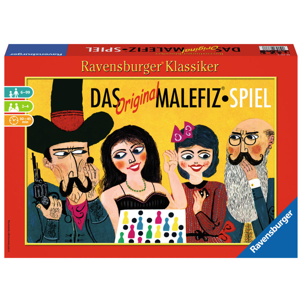 Ravensburger Klassiker Das Original Malefiz-Spiel, Würfellaufspiel, Würfelspiel, Klassiker, Brettspiel, Gesellschaftsspiel, Familien Spiel, 26737 8