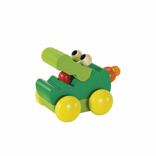 Selecta Spielzeug Zoolini Krokodil, Figur, Babyspiel, Babyspielzeug, Spiel, Holz, 8 cm, 61040