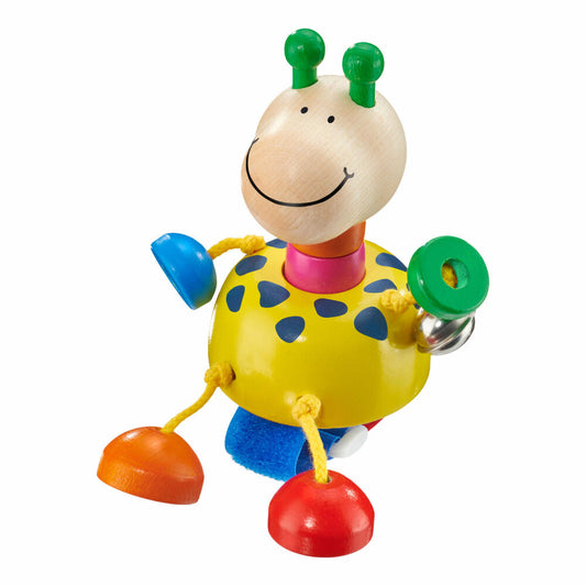 Selecta Babywelt Colini Giraffe, Buggyspielzeug, Buggy Spielzeug, Baby, mit Klettverschluss, Holz, 11 cm, 61064