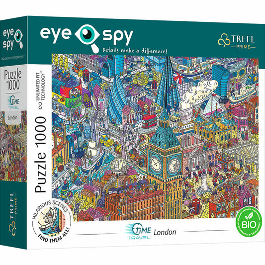 Trefl Puzzle UFT Eye Spy Time Travel - London, Vereinigtes Königreich, 1000 Teile, 68.3 x 48 cm, 10750