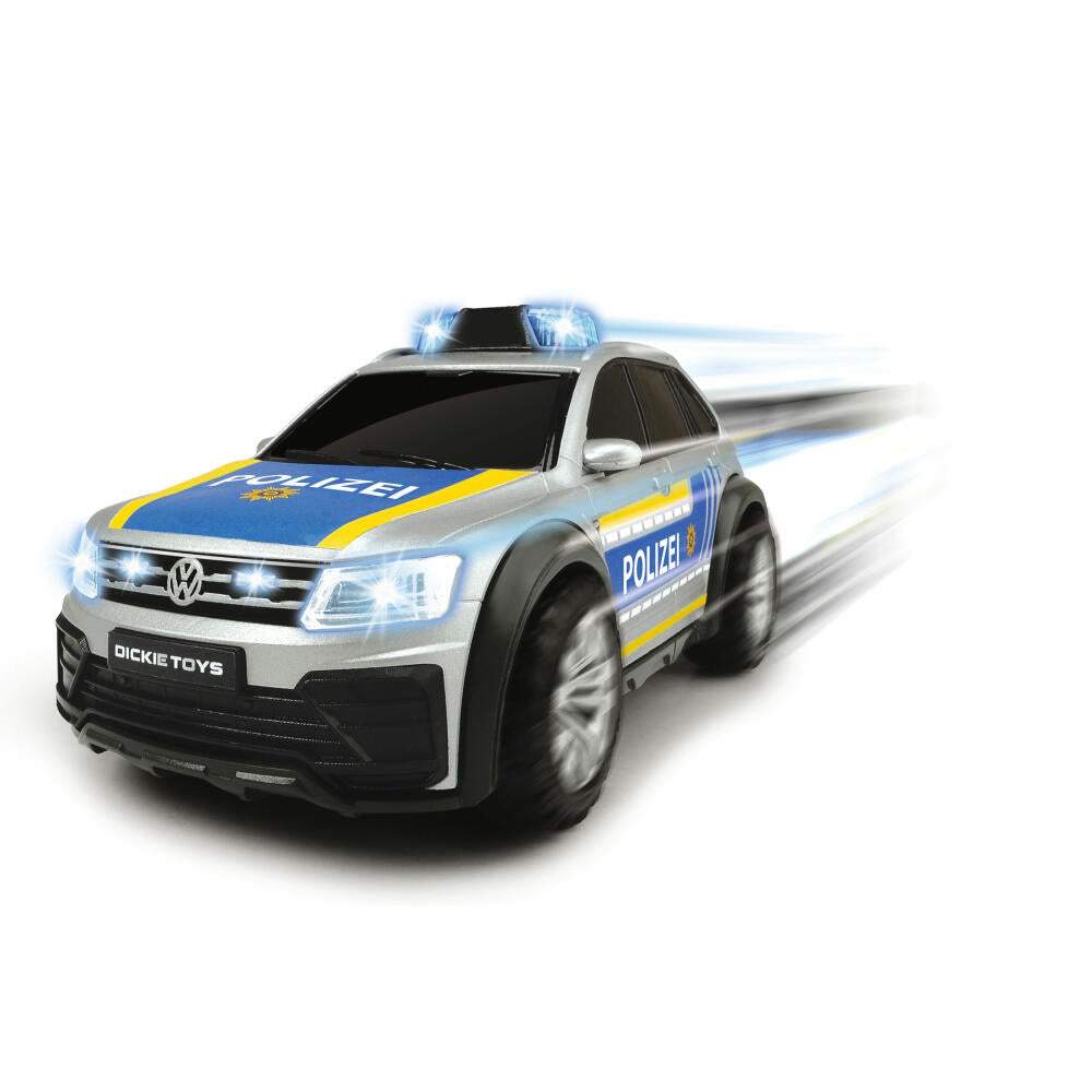 Dickie Toys VW Tiguan R-Line, Polizeiauto, SUV, Polizei Auto, Einsatzwagen, Spielzeugauto, Spielzeug, 203714013