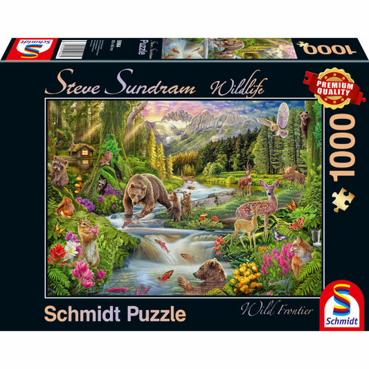 Schmidt Spiele Wildtiere am Waldesrand, Steve Sundram Wildlife, Puzzle, Erwachsenenpuzzle, 1000 Teile, 59964