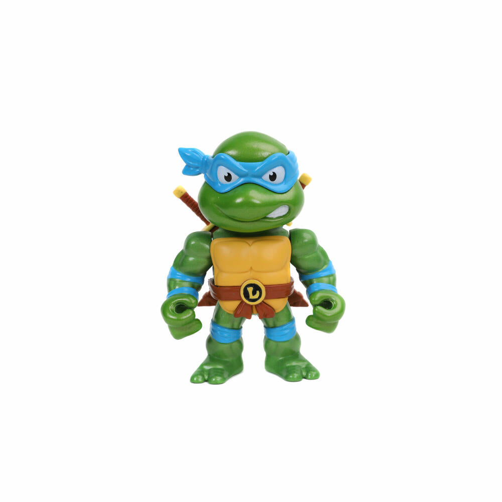 Jada Turtles 4 Leonardo Figur, mit Zubehör, Sammelfigur, Spielfigur, Spielzeug, Blau, 10 cm, 253283000