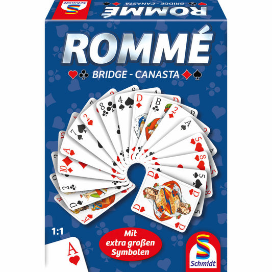 Schmidt Spiele Rommé Bridge Canasta, Kartenspiele, Kartenspiel, Karten Spiel, Familienspiel, 49420