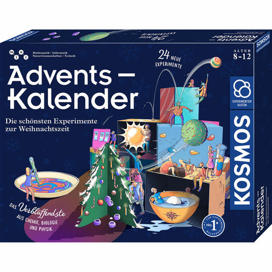 KOSMOS Experimente Adventskalender 2023, Advent Kalender, Weihnachten, Experimentieren, Kinder, 661076