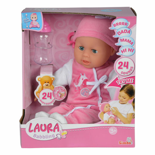 Simba My Love Laura Babysprache, Weichpuppe, Stoffpuppe, Spielzeug, Stoff, 29 cm, 105140488