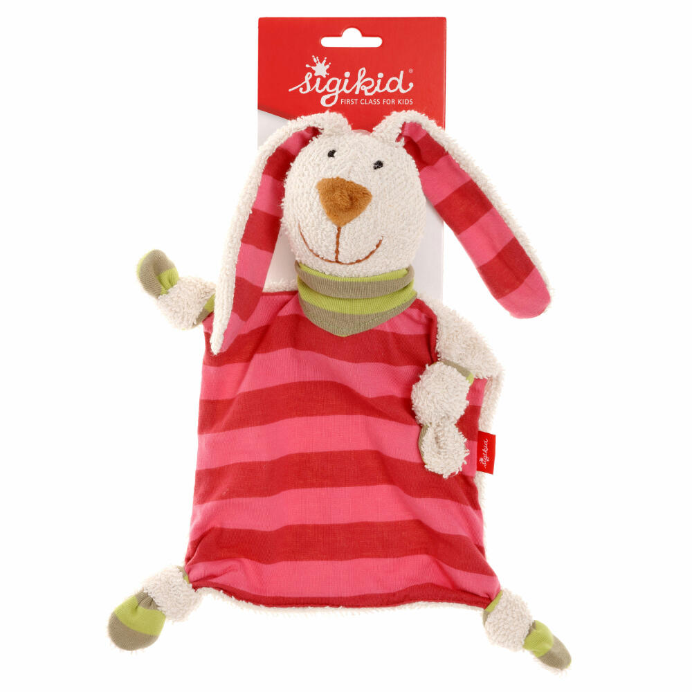 sigikid Schnuffeltuch Hase, Schmusetuch, Kuscheltuch, Babytuch, Schnuffel Tuch, Babyspielzeug, Baby Spielzeug, Baumwolle, 40594