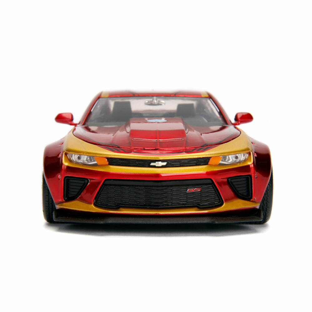 Jada Marvel Iron Man 2016 Chevy Camaro SS, Modellauto, Modell Auto, Modellfahrzeug, Maßstab 1:24, 253225003