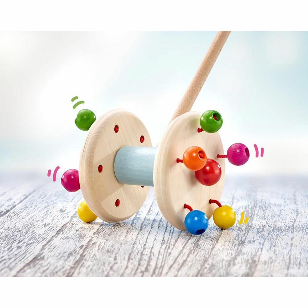 Selecta Spielzeug Roller Schiebefigur, Schiebe Figur, Kleinkindspiel, Kleinkindspielzeug, Holz, 10 cm, 62028