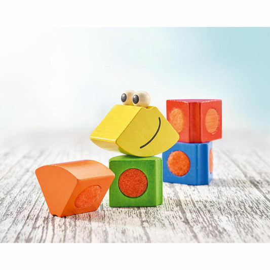 Selecta Spielzeug Klettwurm Freddi, Kletter Spiel, Kleinkindspiel, Kleinkindspielzeug, Holz, 16 cm, 62040