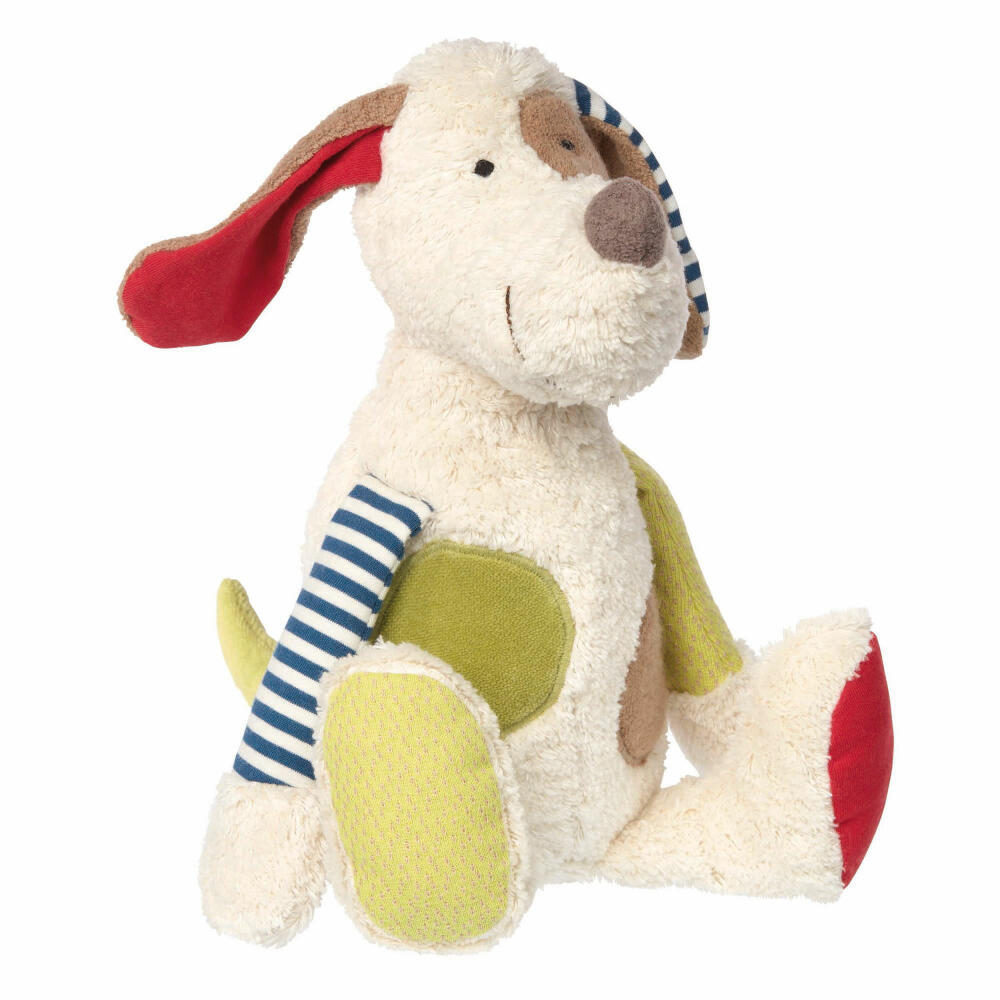 sigikid Green Collection Bio Hund Patchwork, Kuscheltier, Plüschtier, Schmusetier, Kuschel Tier, Patchworkstyle, kbA Baumwolle, H 32 cm, 38764