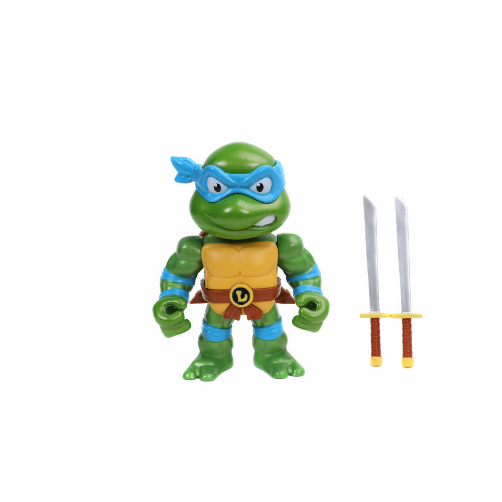 Jada Turtles 4 Leonardo Figur, mit Zubehör, Sammelfigur, Spielfigur, Spielzeug, Blau, 10 cm, 253283000