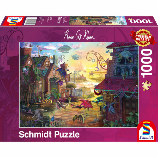 Schmidt Spiele Drachenpost, Rose Cat Khan, Erwachsenenpuzzle, Puzzle, ab 12 Jahre, 1000 Teile, 57584