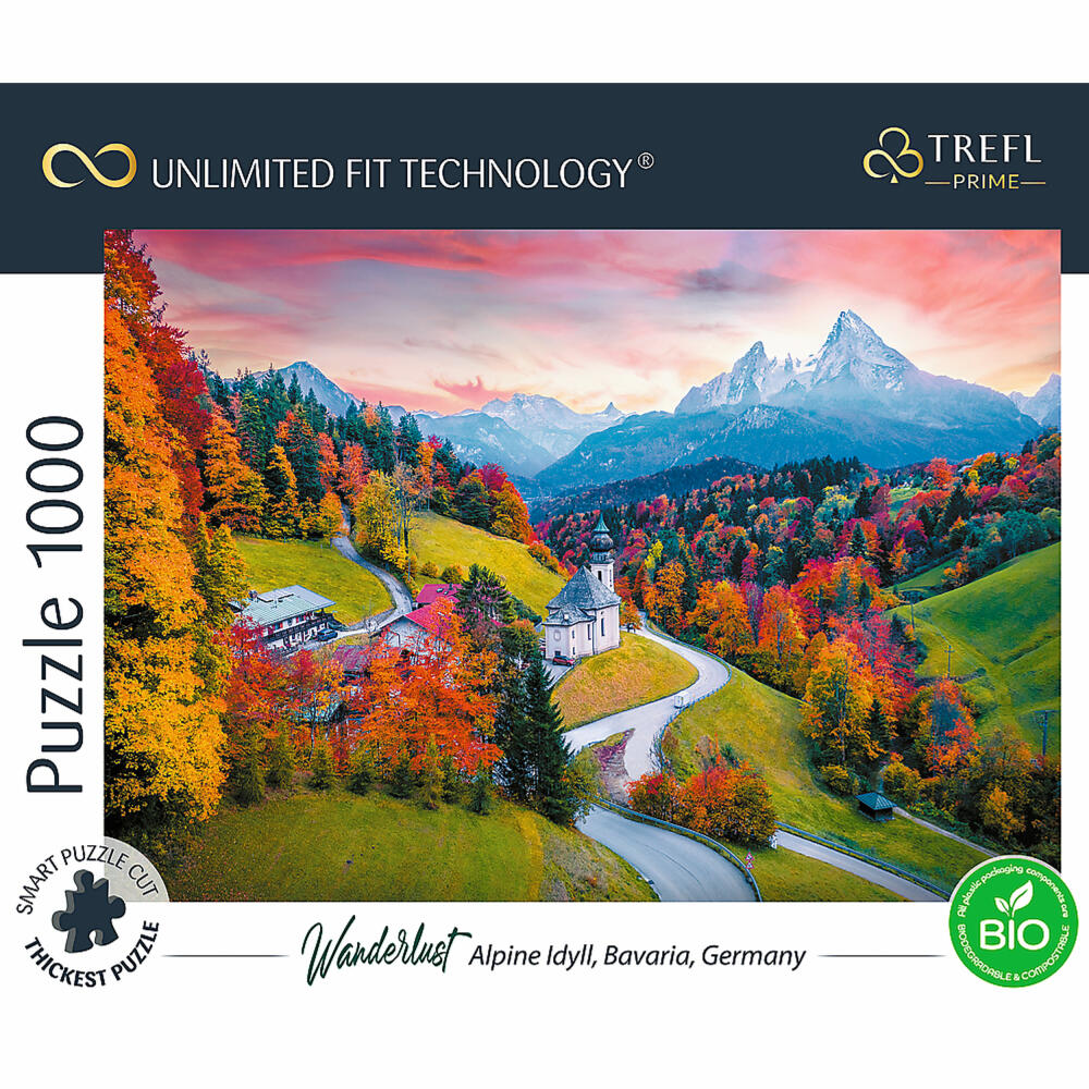 Trefl Puzzle UFT Wanderlust: Alpenidylle, Bayern, 1000 Teile, 68.3 x 48 cm, 10703