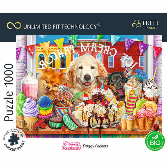 Trefl Puzzle UFT Cuteness Overload: Niedliche Hunde, 1000 Teile, 68.3 x 48 cm, 10699