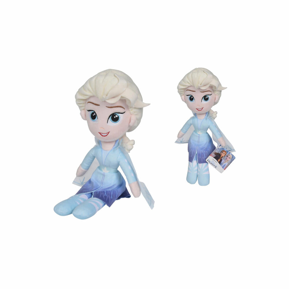 Simba Disney Frozen 2 Friends Elsa, Kuschelpuppe, Stoffpuppe, Puppe, Eiskönigin, 25 cm,