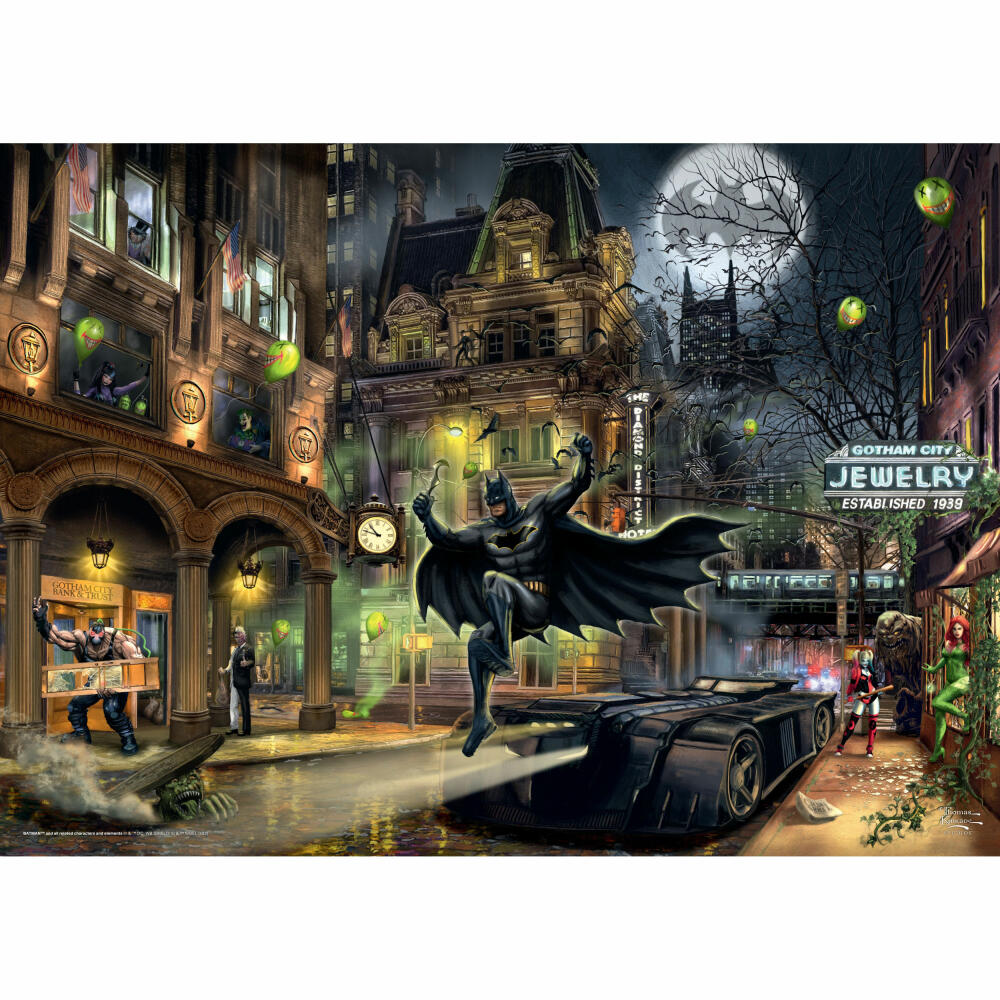 Schmidt Spiele Batman Gotham City, Thomas Kinkade DC, Erwachsenenpuzzle, Puzzle, ab 12 Jahre, 1000 Teile, 57588