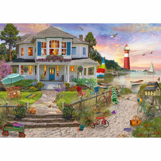 Schmidt Spiele Das Strandhaus, Standard Puzzle, Erwachsenenpuzzle, 1000 Teile, 58990