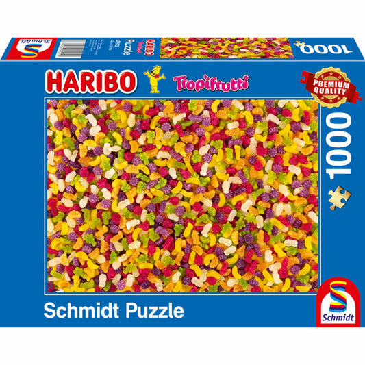 Schmidt Spiele Haribo Tropifrutti, Puzzle, Erwachsenenpuzzle, 1000 Teile, 59972