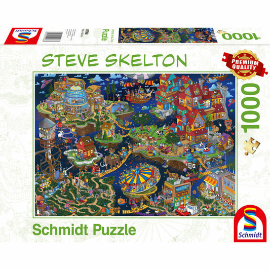 Schmidt Spiele Verrückte Welt, Steve Skelton, Puzzle, Erwachsenenpuzzle, 1000 Teile, 59968