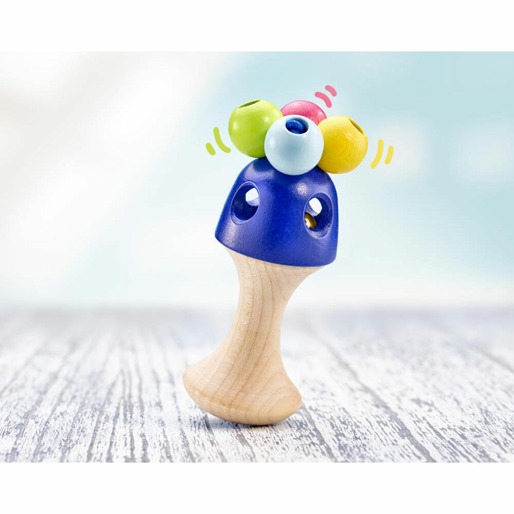 Selecta Spielzeug Girali Colori Stielgreifling, Greifling, Babyspiel, Babyspielzeug, Holz, 10 cm, 61062