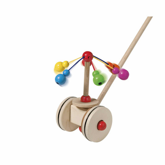 Selecta Spielzeug Karussell Schiebefigur, Schiebe Figur, Kleinkindspiel, Kleinkindspielzeug, Holz, 20 cm, 62031
