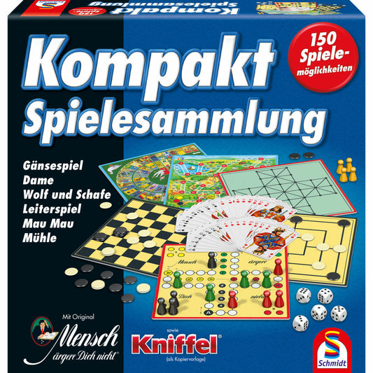 Schmidt Spiele Kompakt-Spielesammlung, Spiele Sammlung, 150 Spielemöglichkeiten, ab 6 Jahren, 49188