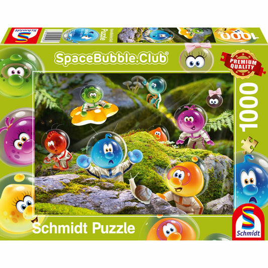 Schmidt Spiele Ankunft im Mooswald, Spacebubble.Club, Puzzle, Erwachsenenpuzzle, 1000 Teile, 59942