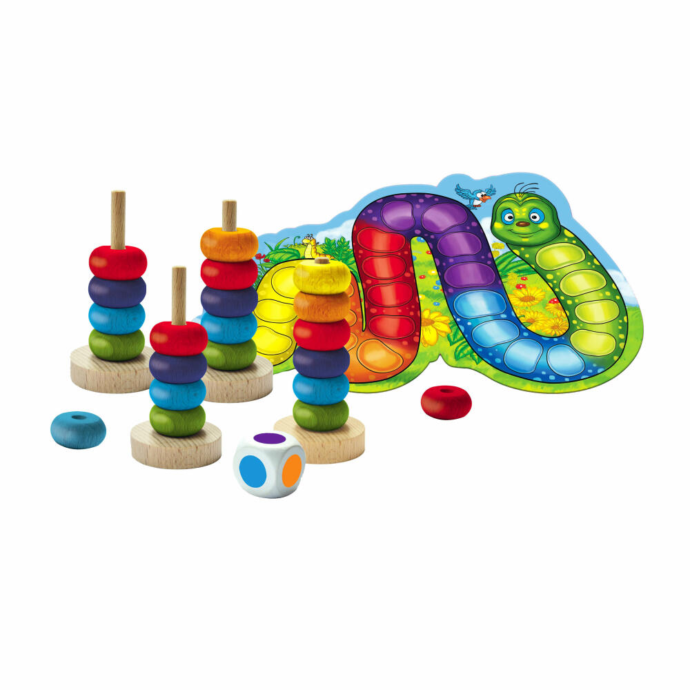 Noris Mein buntes Türmchenspiel, Turmspiel, Kinderspiel, Farblernspiel, Kinder Spiel, Farben lernen, 606011235