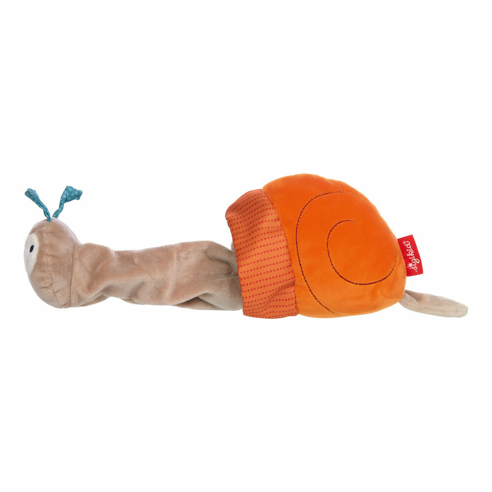 sigikid PlayQ Rattel-Schnecke, Kuscheltier, Plüschtier, Stofftier, Rassel, Spielzeug, mit Vibration, 42436