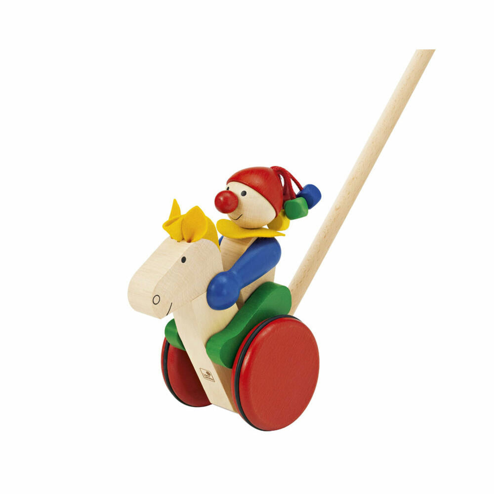 Selecta Spielzeug Trotto Schiebefigur, Schiebe Figur, Kleinkindspiel, Kleinkindspielzeug, Holz, 17 cm, 62029