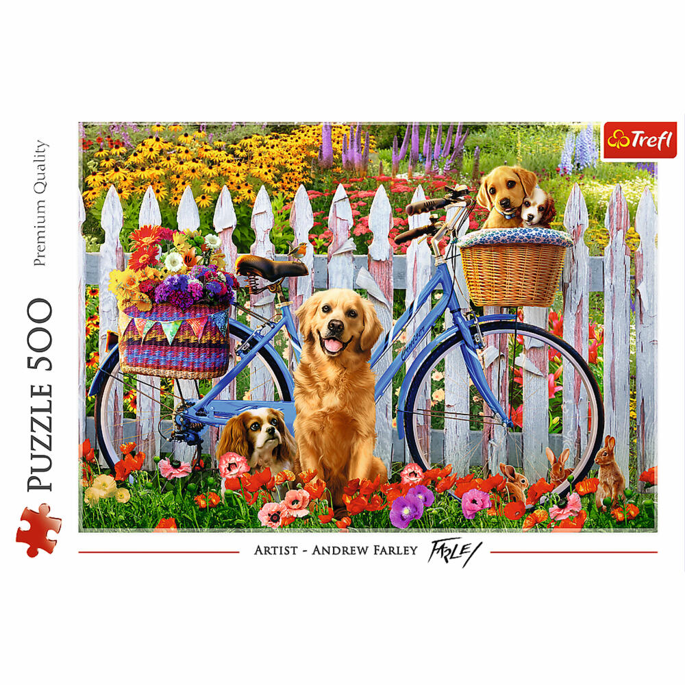 Trefl Puzzle Welpen Abenteuer, Hunde, 500 Teile, 48 x 34 cm, 37450
