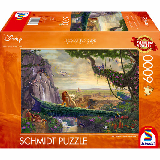 Schmidt Spiele Puzzle Disney Dreams Collection The Lion King Return to Pride Rock, Thomas Kinkade, Erwachsenenpuzzle, 6000 Teile, 57396