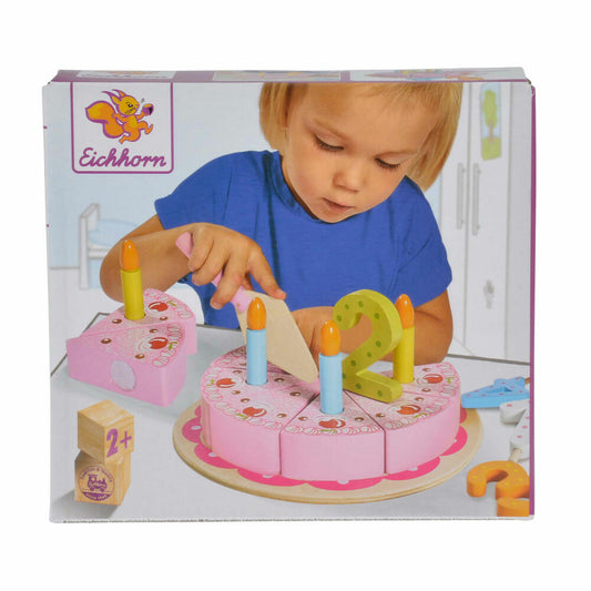 Eichhorn Kuchen, Spielzeug Kuchen, Kinderspielzeug, Geburtstagskuchen, Holz, Ø 20 cm, 100003729
