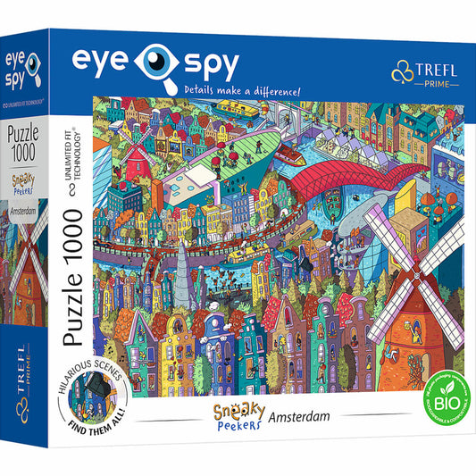 Trefl Puzzle UFT Eye Spy Sneaky Peakers - Amsterdam, Niederlande, 1000 Teile, 68.3 x 48 cm, 10710