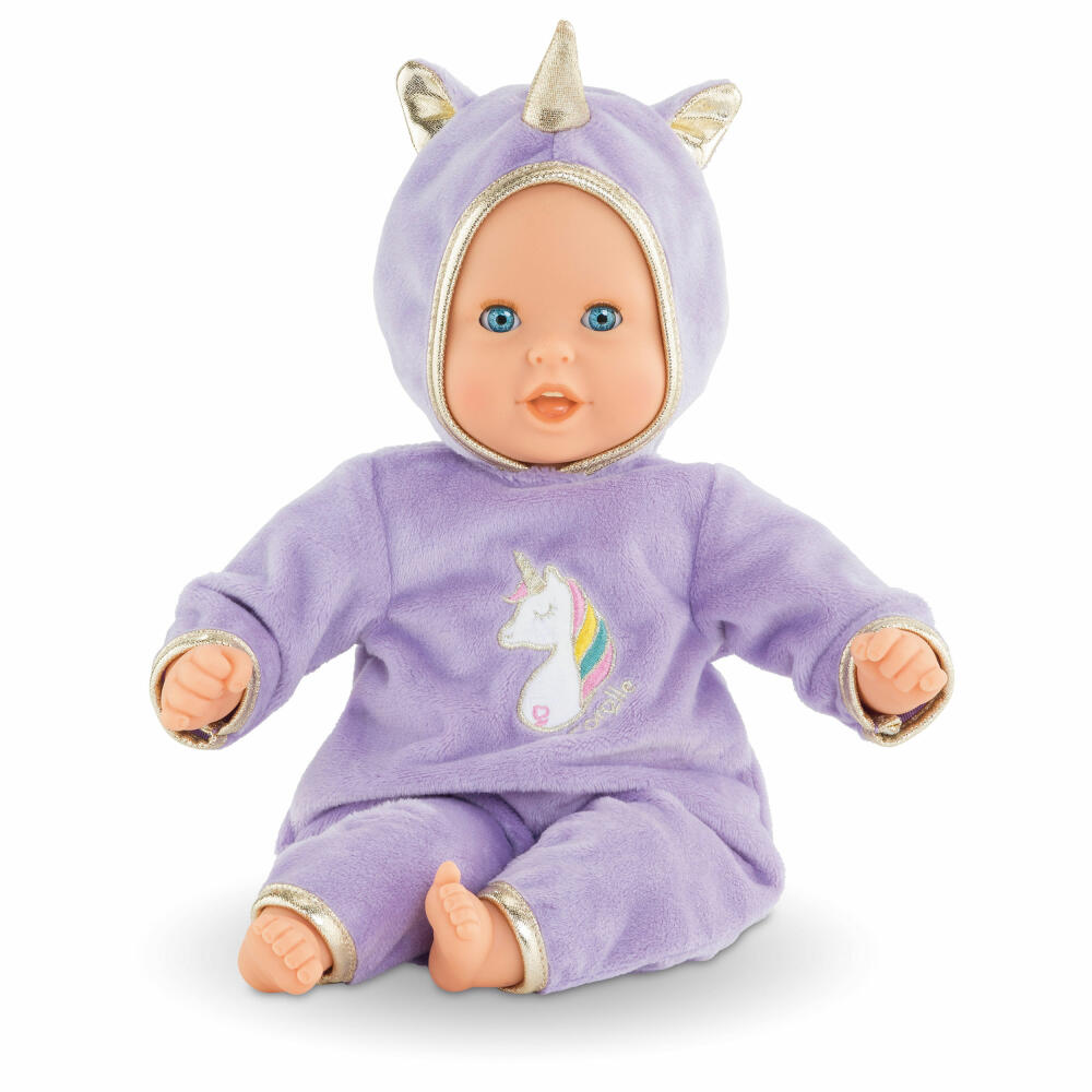 Corolle MPP Calin, Weichkörperpuppe, Babypuppe, Puppe, mit Vanilleduft, Einhorn, 30 cm, 9000100490