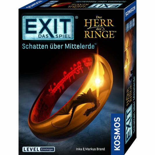 KOSMOS EXIT Spiel - Der Herr der Ringe Schatten über Mittelerde, Escape-Spiel, Level Einsteiger, ab 10 Jahren, 682248