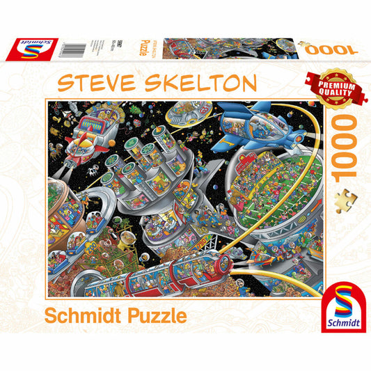 Schmidt Spiele Weltall-Kolonie, Steve Skelton, Puzzle, Erwachsenenpuzzle, 1000 Teile, 59967