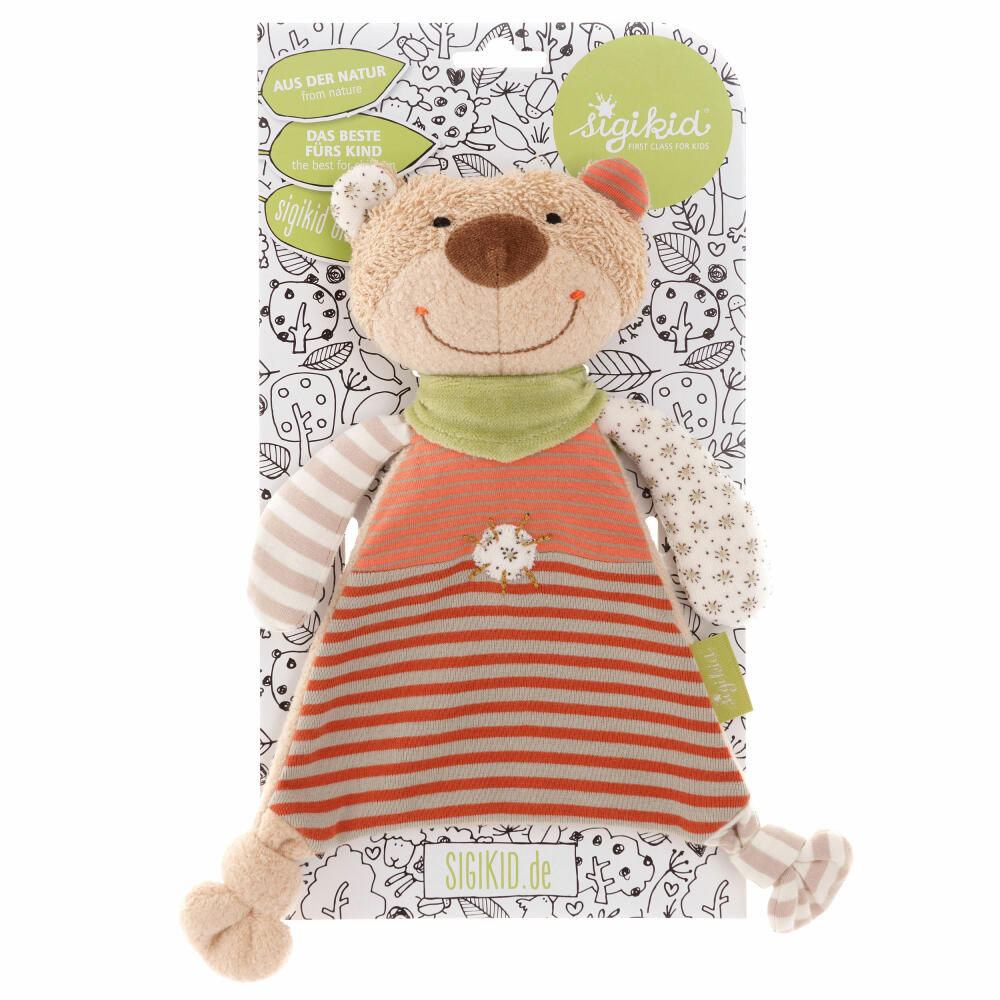 sigikid Green Collection Schnuffeltuch Bär Organic, Schmusetuch, Kuscheltuch, Babytuch, Schnuffel Tuch, Babyspielzeug, Baby Spielzeug, kbA-Baumwolle, 48917