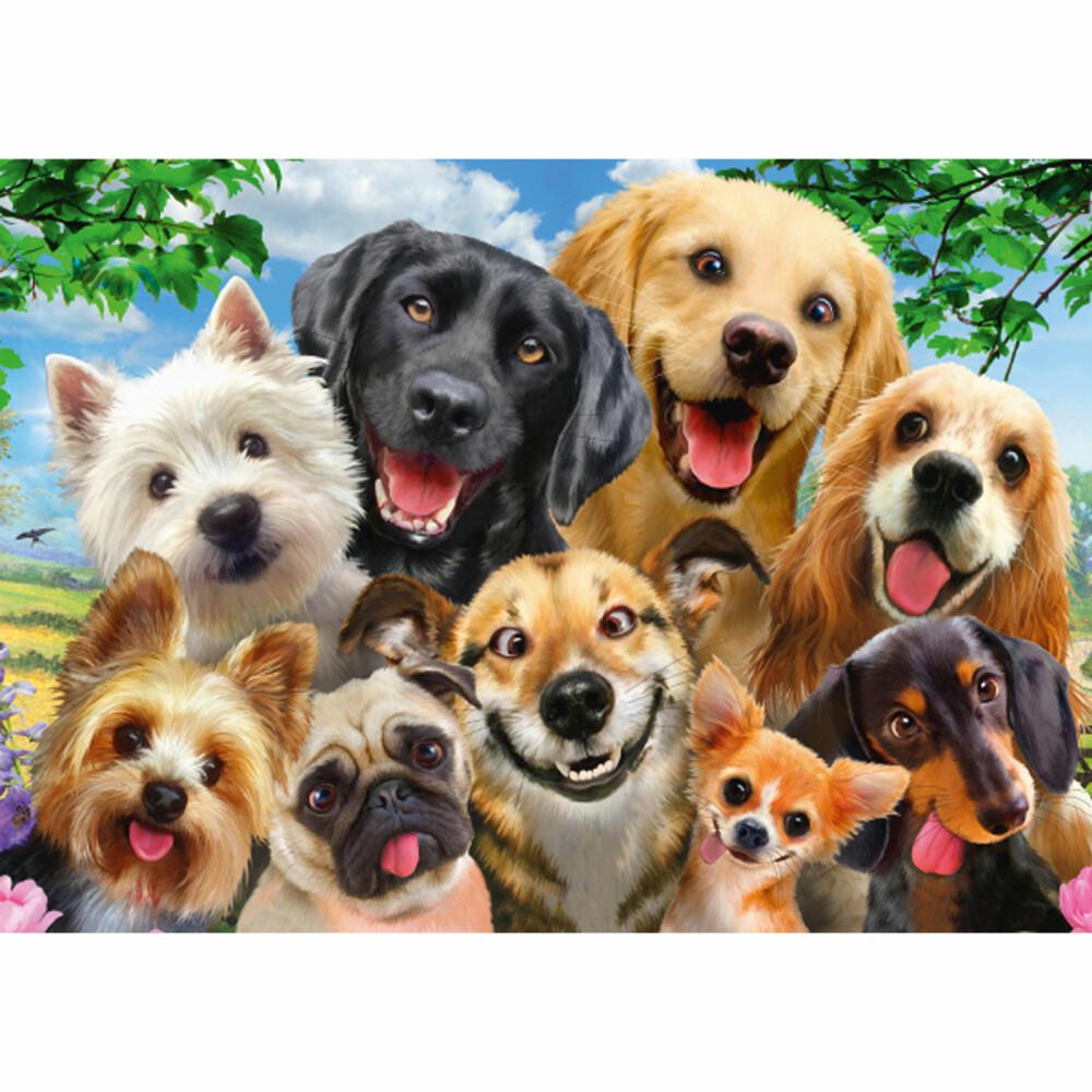 Schmidt Spiele Puzzle Hunde-Selfie, Erwachsenenpuzzle, Standard, 500 Teile, 58390