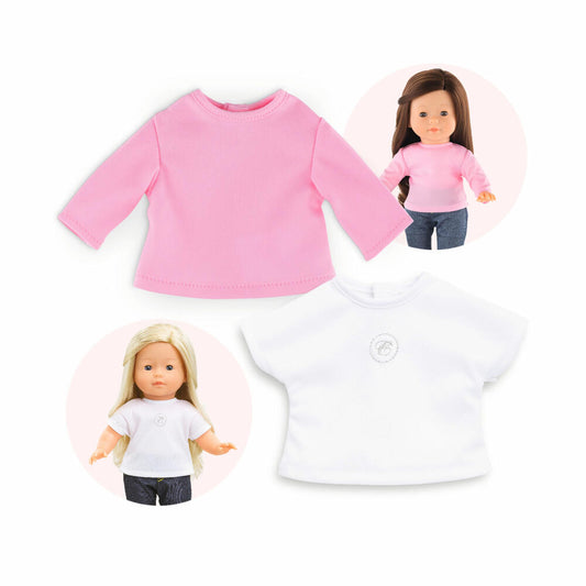 Corolle MC T-Shirts, 2er Set, Shirts, Puppenkleidung, Kleidung, Puppe, für alle 36 cm MA Corolle Puppen, 9000210130