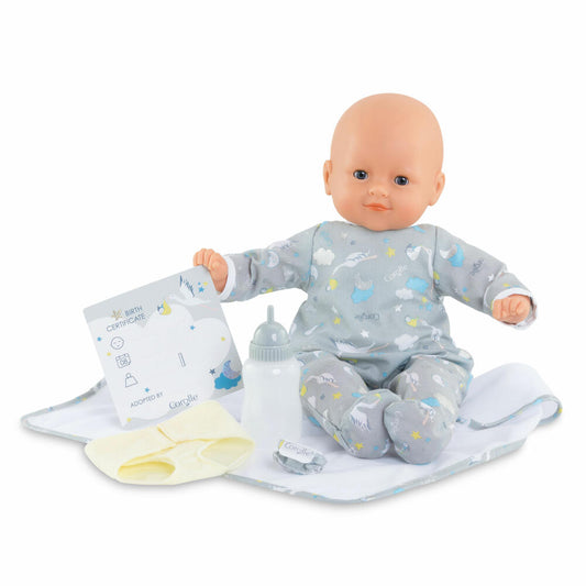 Corolle MGP Mein Neugeborenen Set, 7-tlg., Weichkörperpuppe, Babypuppe, Puppe, mit Zubehör, 9000130280
