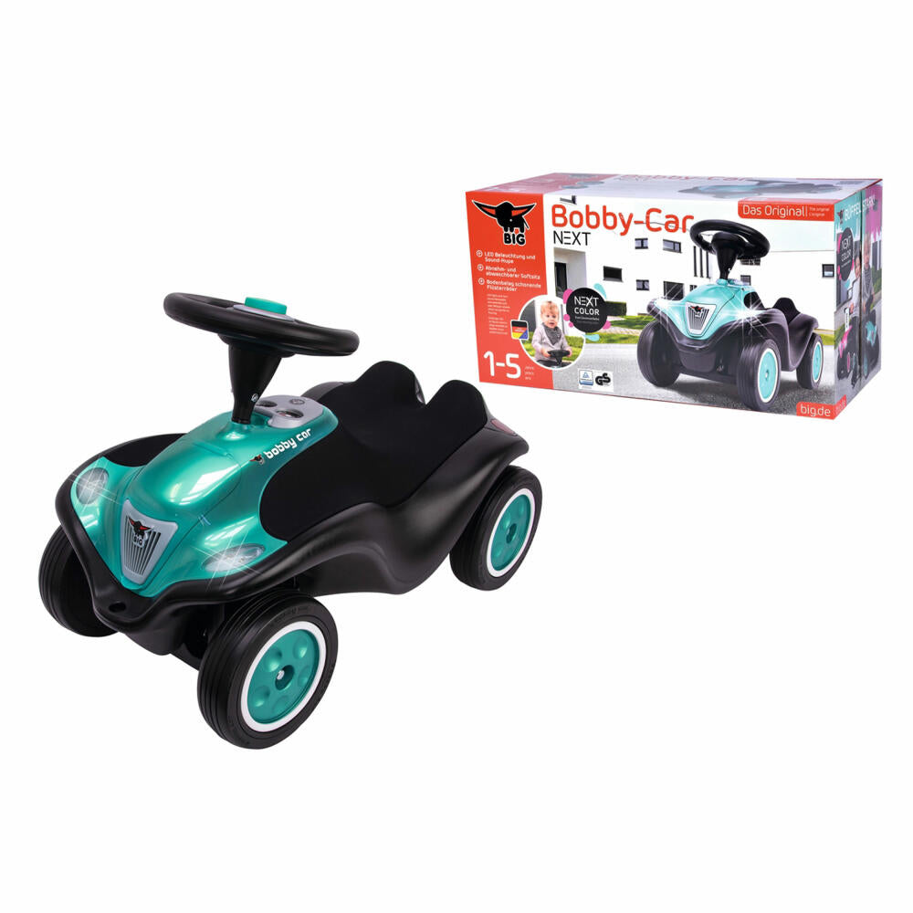 BIG Bobby-Car NEXT, Bobbycar, Rutschauto, Rutschfahrzeug, Kinder Auto, Spielzeug, Turquoise / Türkis, 800056232