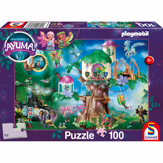 Schmidt Spiele Playmobil Ayuma Der magische Feenwald, Puzzle, Kinderpuzzle, 100 Teile, 56480