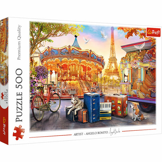 Trefl Puzzle Urlaub in Paris, Frankreich, 500 Teile, 48 x 34 cm, 37426
