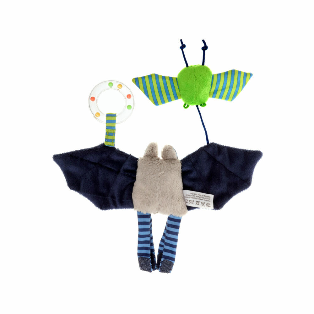 sigikid Anhänger Fledermaus Baby Bite Me!, Greifling, Rassel, Babyschalenanhänger, Babyspielzeug, Baby Spielzeug, für Babyschale, Polyester, 41013